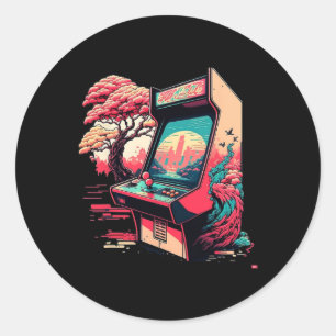 Video Game Arcade 1 Classic Round Sticker