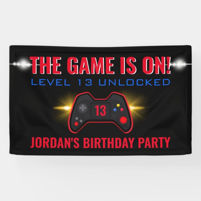 Video Game Birthday Banner (Horizontal)