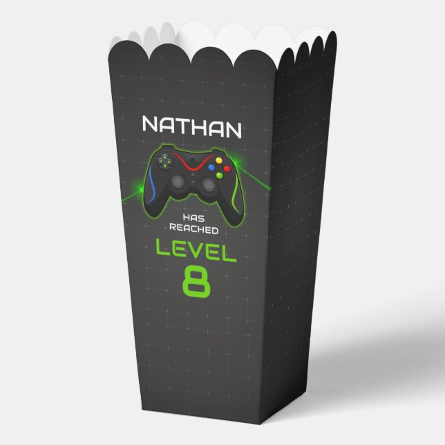 Video Game Birthday Boy Gamer Favor Boxes (Back)