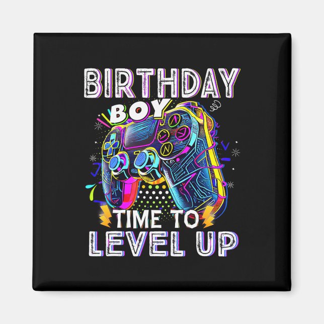 Video Game Birthday Boy Time To Level Up Video Gam Magnet (Front)