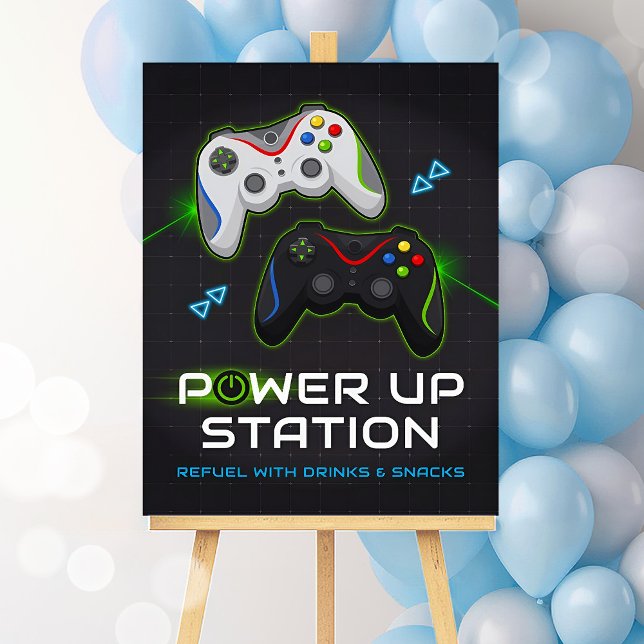 Video Game Birthday Food & Drink Sign (Creator Uploaded)