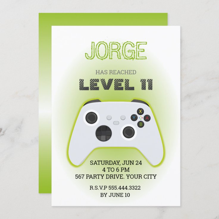 Video Game Birthday Invitation | Zazzle