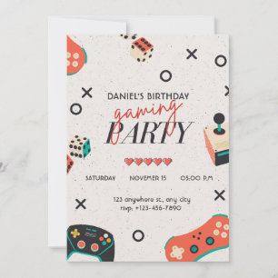 Video Game Birthday Invitation