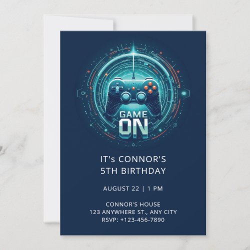 Video Game Birthday Invitation