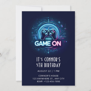Video Game Birthday Invitation