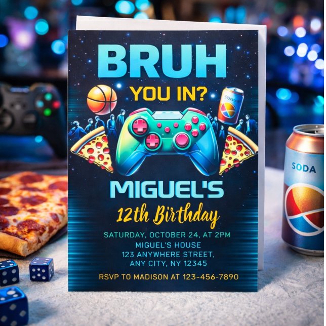 video game birthday party invitation (Creator Uploaded)