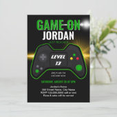 Video Game Birthday Party Invitation (Standing Front)