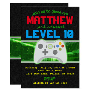 Video Game Party Invitations Zazzle