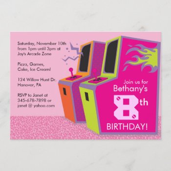 Video Game Birthday Party Invitations by NanandMimis at Zazzle