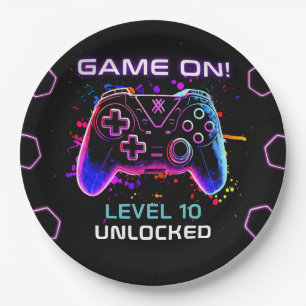 Video Game Birthday Party Paper Plates