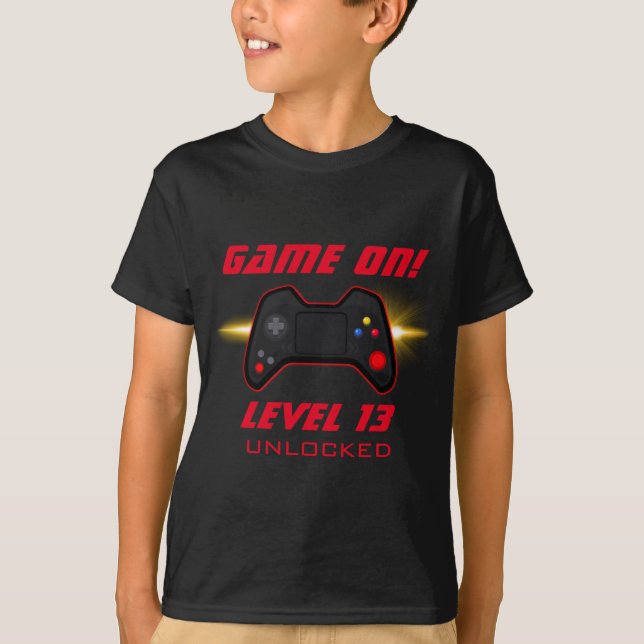 Video Game Birthday Party Red Controller T-Shirt (Front)