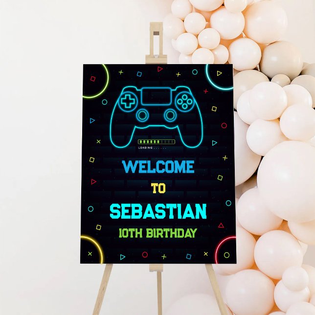Video Game Birthday Welcome Sign (Creator Uploaded)