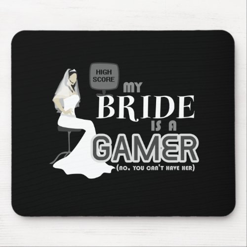 Video Game Bride  Wedding Mouse Pad