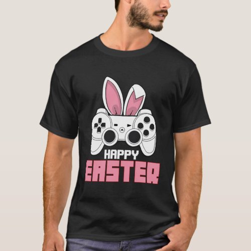 Video Game Bunny Controller Happy Easter Gamer T_Shirt