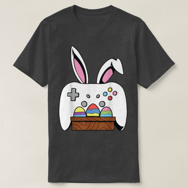 Video Game Bunny Eggs Costume Easter Day Boys Kids T-Shirt (Design Front)