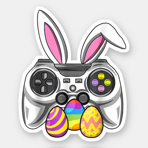 Video Game Bunny Eggs Costume Easter Day Sticker