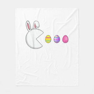 Video Game Bunny Eggs Easter Gamer Kids Boys Men G Fleece Blanket
