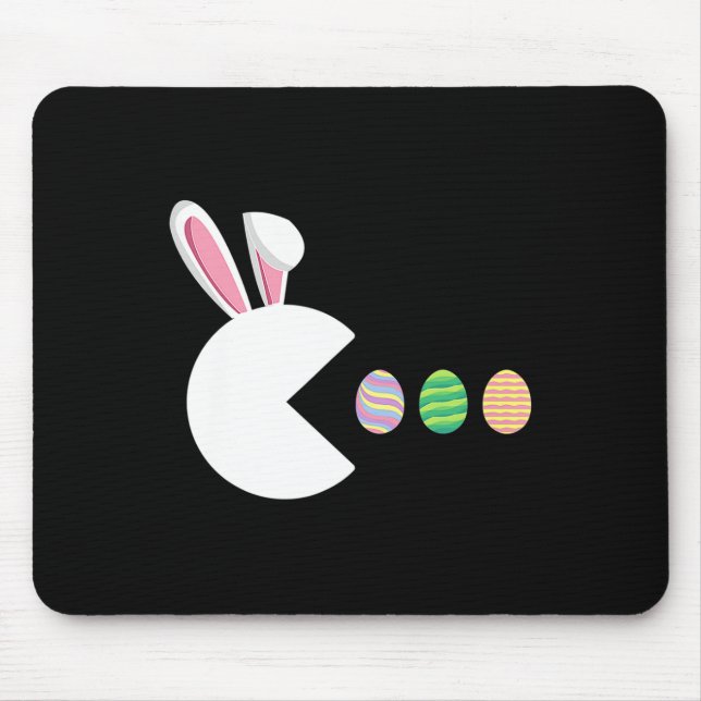 Video Game Bunny Eggs Easter Gamer Kids Boys Men G Mouse Pad (Front)