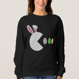 Video Game Bunny Eggs Funny Easter Gamer Kid Boys Sweatshirt