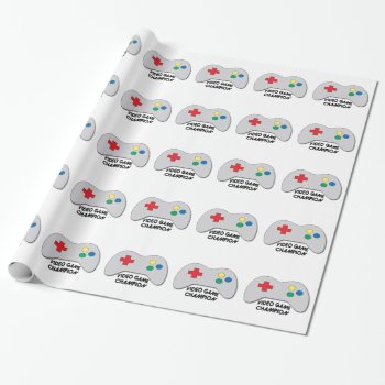 Video Game Champion Wrapping Paper by Windmilldesigns at Zazzle