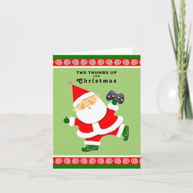 Video Game Christmas Holiday Card (Front)