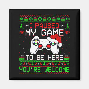 Video Game Christmas Ugly Sweater Funny Gamer Gami Magnet