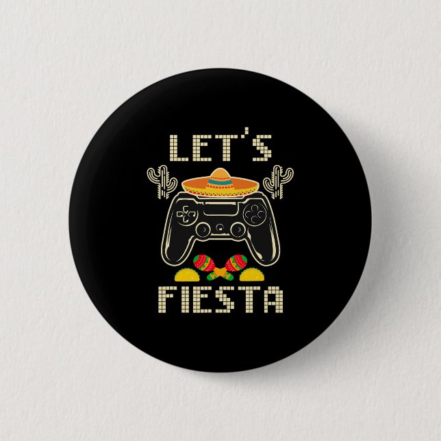 Video Game Cinco De Mayo Gaming Controller Gamer B Button (Front)