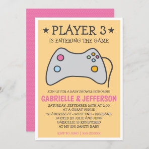 Video Game - Computer Game Baby Shower Invitation