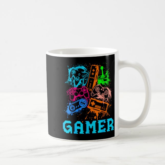 Video Game Console Controllers Clic Gamer Lover Co Coffee Mug (Right)