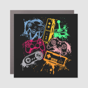 Video Game Console Controllers Retro 80's 90's Arc Car Magnet