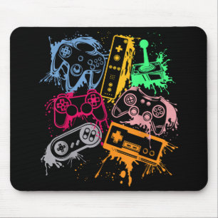 Video Game Console Controllers Retro 80's 90's Arc Mouse Pad