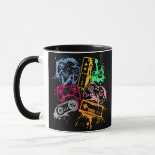 Video Game Console Controllers Retro 80's 90's Arc Mug