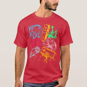 Video Game Console Controllers Retro 80's 90's Arc T-Shirt