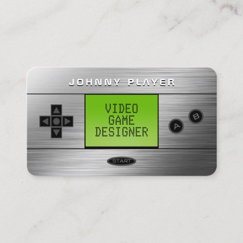 Video game console handheld faux looks business ca business card