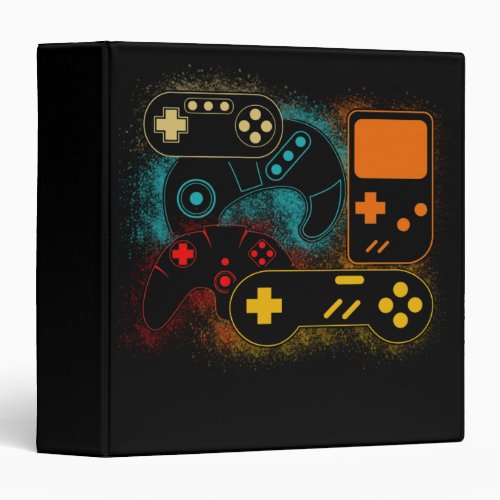 Video Game Controller 3 Ring Binder