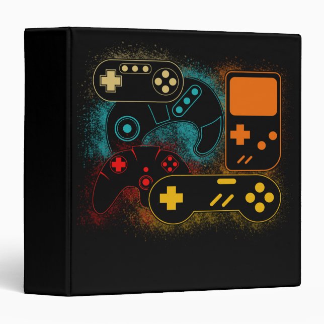 Video Game Controller 3 Ring Binder (Front/Spine)