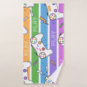 Video Game Controller Birthday Party Bath Towel