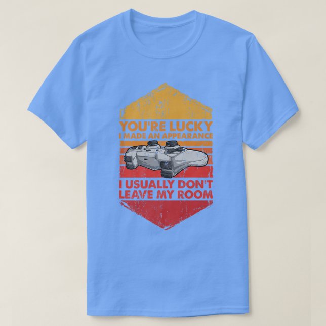 Video Game Controller Boys You're Lucky I Made an  T-Shirt (Design Front)