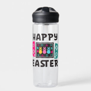 Video Game Controller Bunny Gamer Happy Easter Day Water Bottle