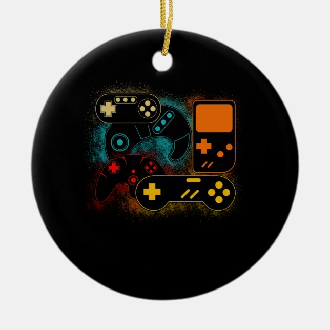 Video Game Controller Ceramic Ornament (Front)