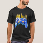 Video Game Controller Chanukah Menorah Candelabra  T-Shirt<br><div class="desc">Video Game Controller Chanukah Menorah Candelabra Hanukkah.</div>