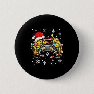 Video Game Controller Christmas Santa Hat Gamer Bo Button