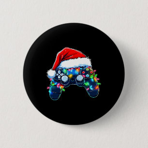 Video Game Controller Christmas Santa Hat Gamer Bo Button
