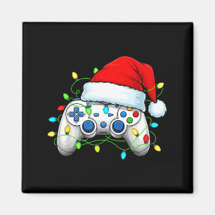 Video Game Controller Christmas Santa Hat Gamer Bo Magnet