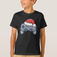Video Game Controller Christmas Santa Hat Gamer