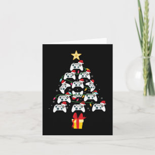 Video Game Controller Christmas Tree Xmas Boy Men Card