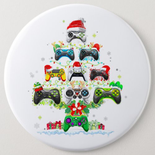 Video Game Controller Christmas Tree Xmas Pajama M Button