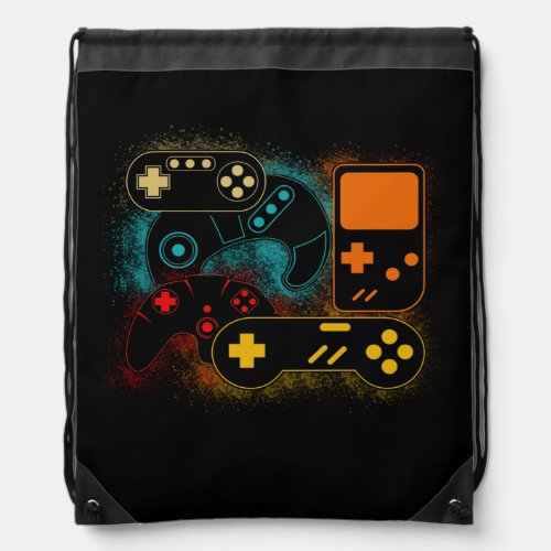Video Game Controller Drawstring Bag
