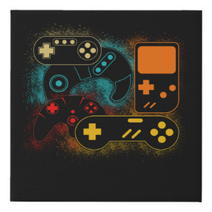 Video Game Controller Faux Canvas Print
