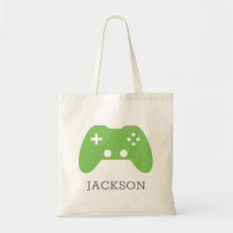Video Game Controller GreenGamer Personalized Kids Tote Bag